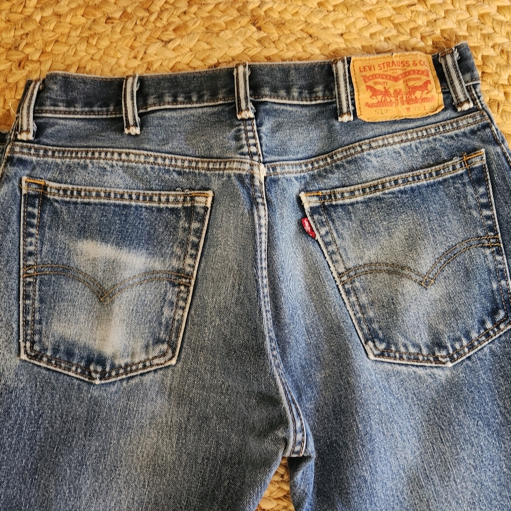 Levi's Blue Straight Jeans with Vintage Wash 34 X 30